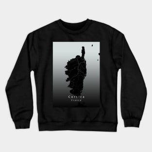 Corsica France Island Map dark Crewneck Sweatshirt